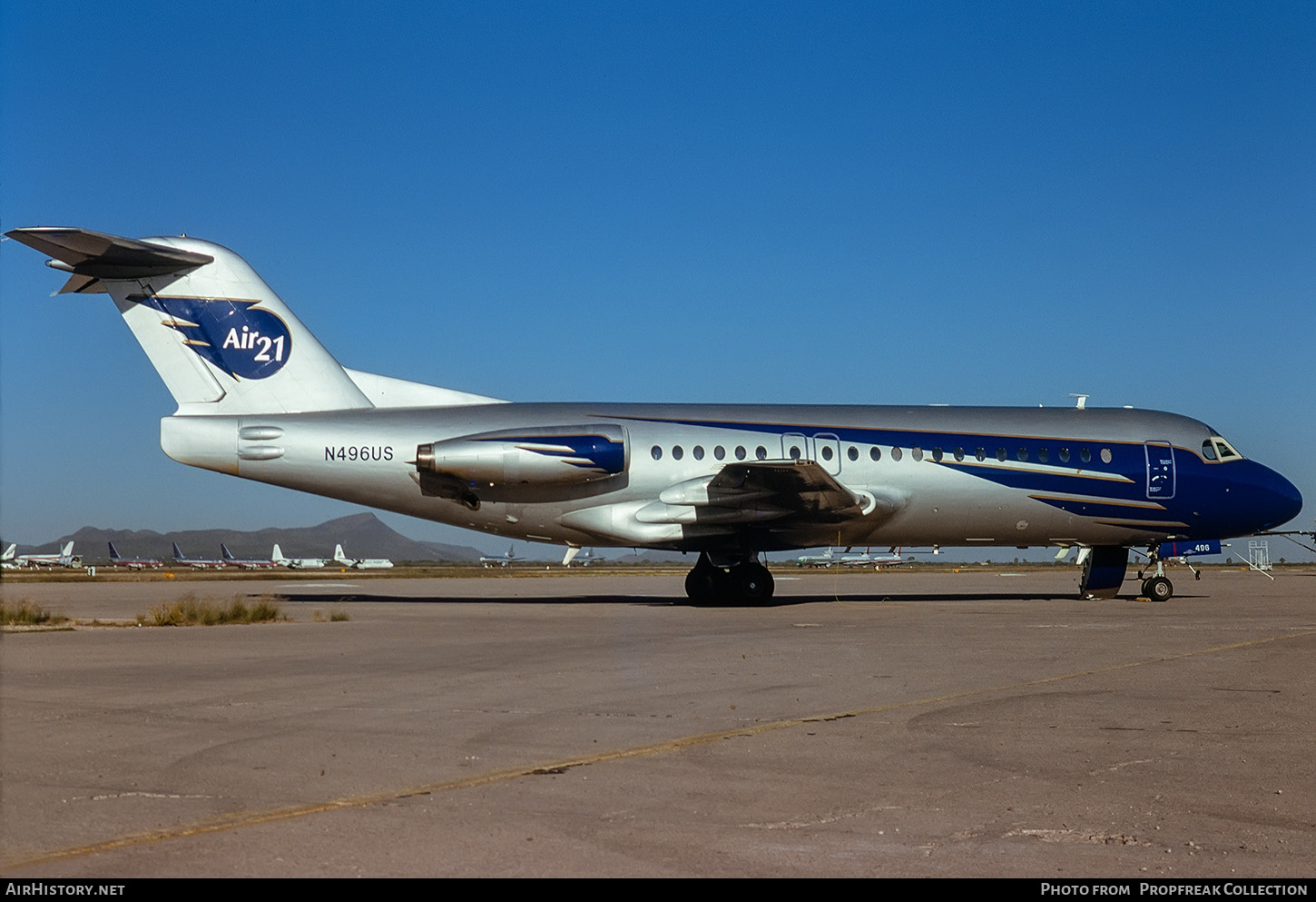 Aircraft Photo of N496US | Fokker F28-4000 Fellowship | Air21 | AirHistory.net #655248