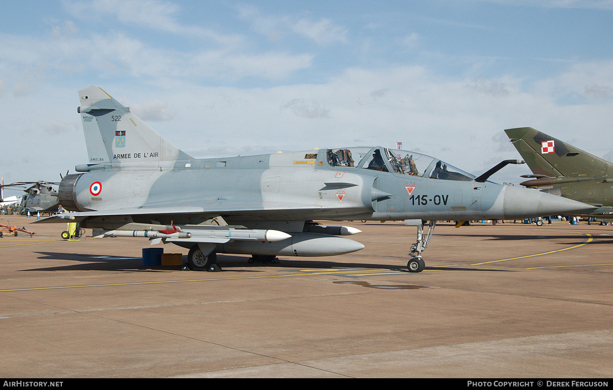 Aircraft Photo of 522 | Dassault Mirage 2000B | France - Air Force | AirHistory.net #655305