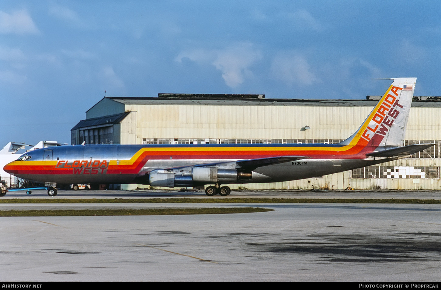Aircraft Photo of N730FW | Boeing 707-331C | Florida West Airlines | AirHistory.net #655336