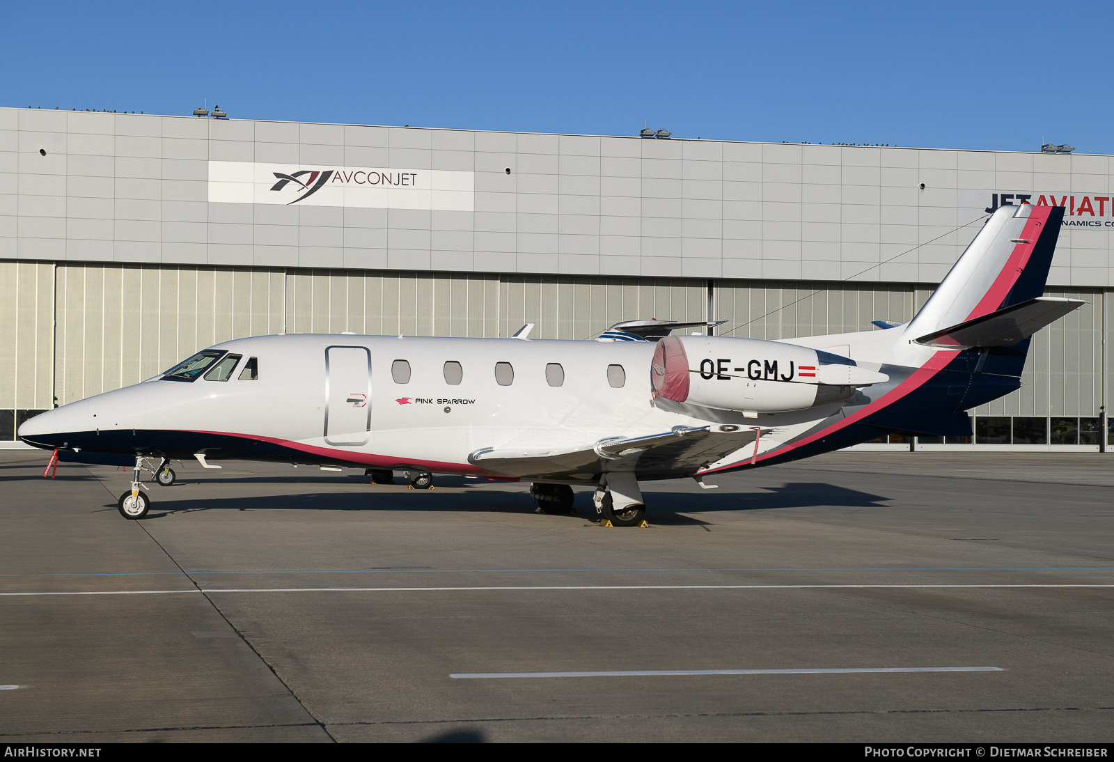 Aircraft Photo of OE-GMJ | Cessna 560XL Citation XLS+ | Pink Sparrow | AirHistory.net #655531