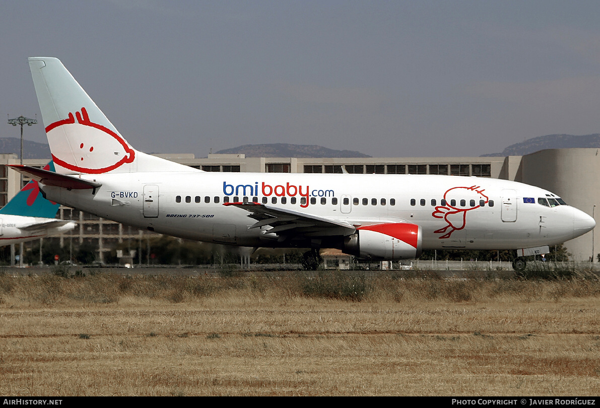 Aircraft Photo of G-BVKD | Boeing 737-59D | Bmibaby | AirHistory.net #655536