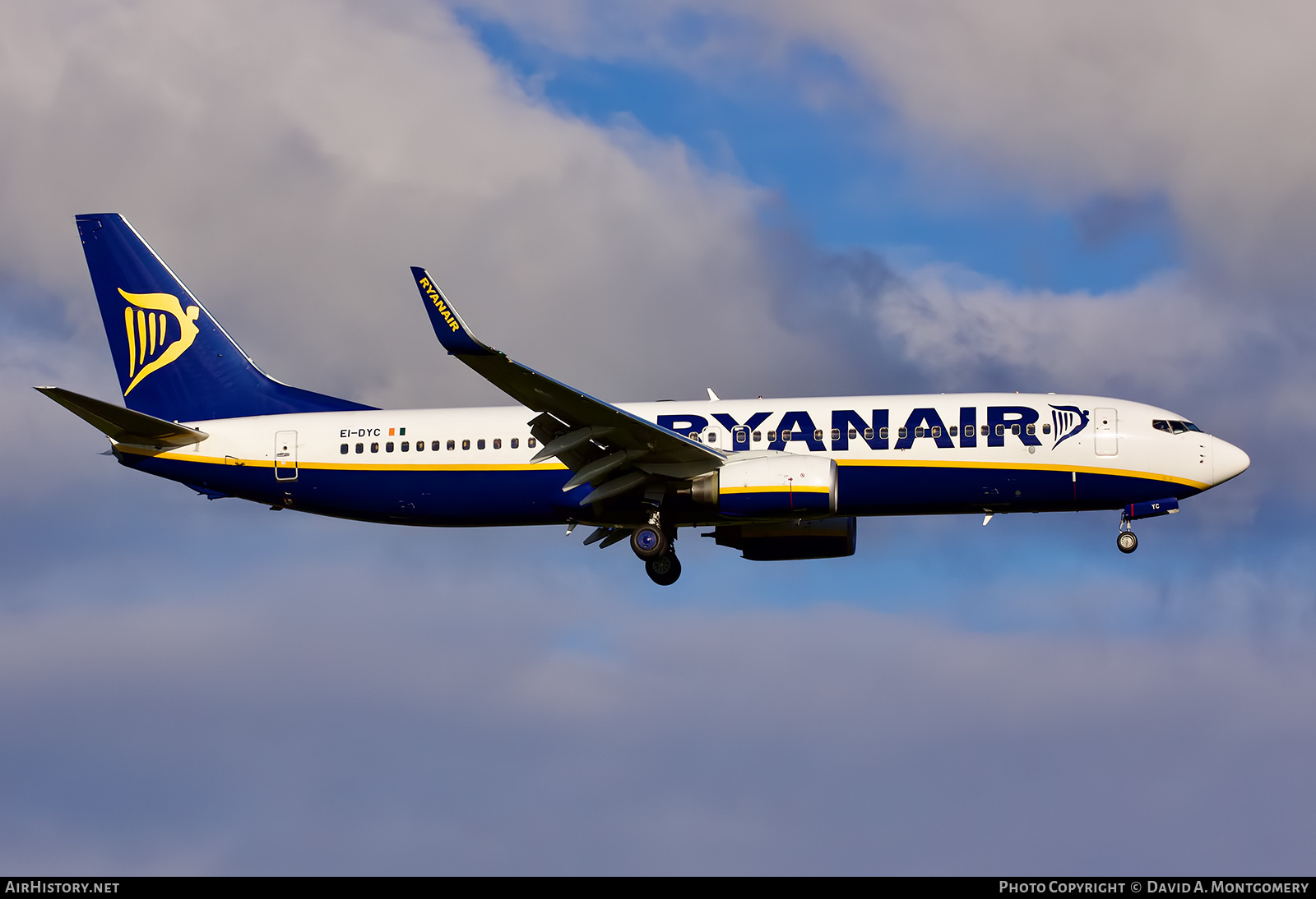 Aircraft Photo of EI-DYC | Boeing 737-8AS | Ryanair | AirHistory.net #655981