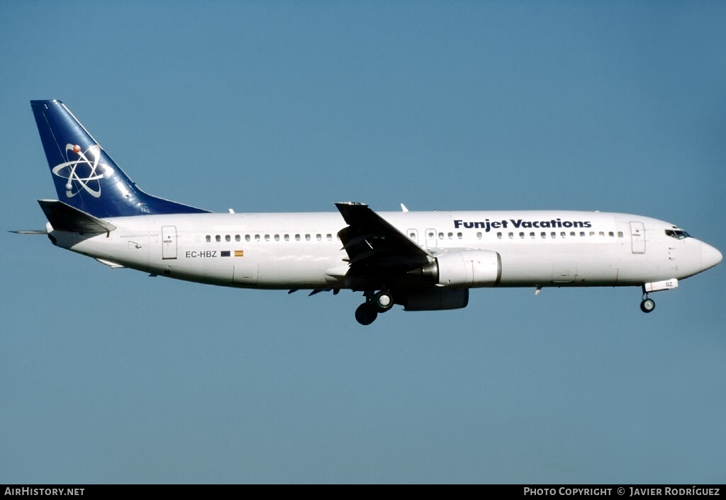 Aircraft Photo of EC-HBZ | Boeing 737-4Y0 | Funjet Vacations | AirHistory.net #655996