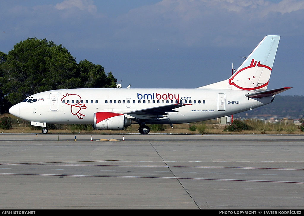 Aircraft Photo of G-BVZI | Boeing 737-5Q8 | Bmibaby | AirHistory.net #656007