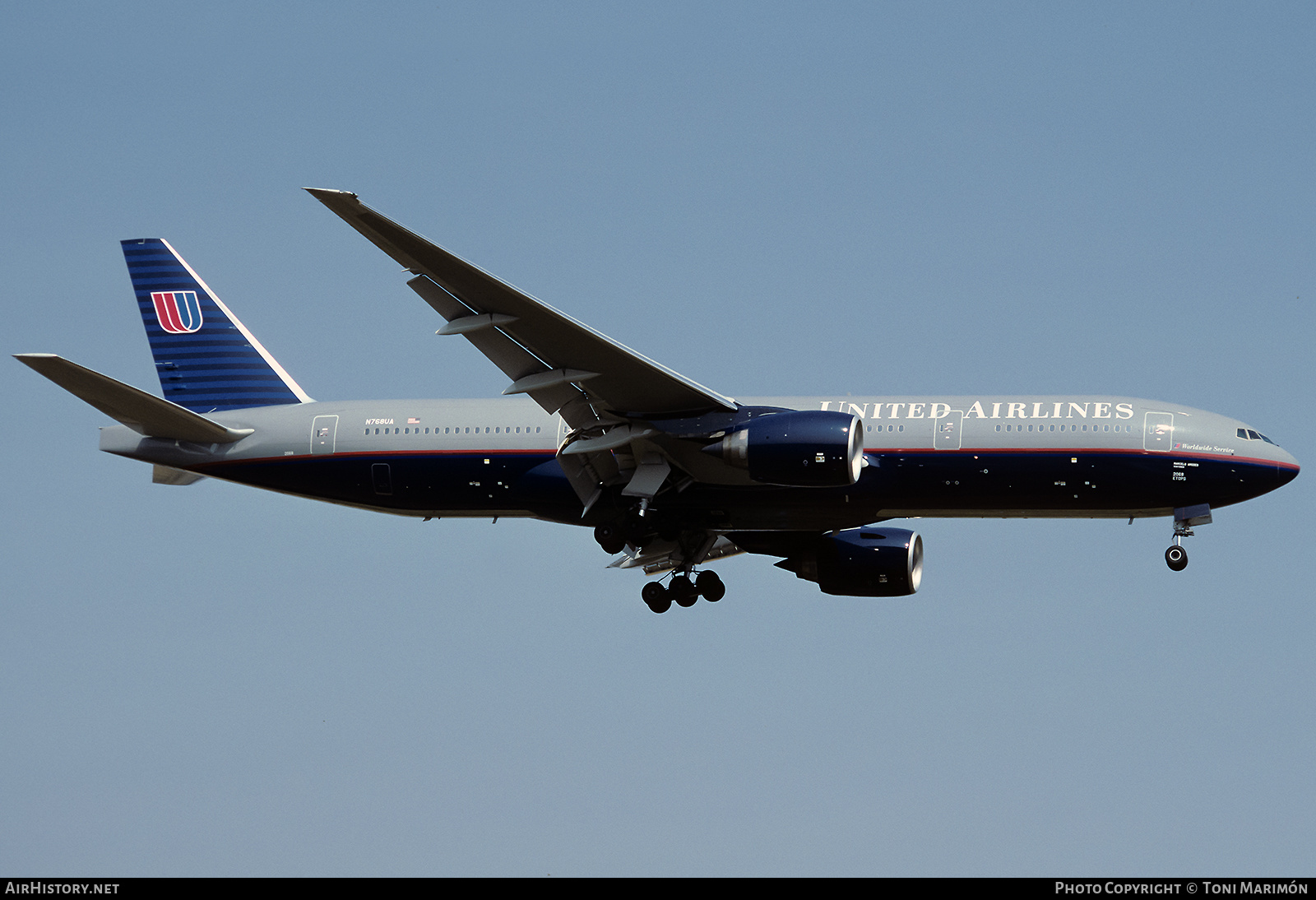 Aircraft Photo of N768UA | Boeing 777-222 | United Airlines | AirHistory.net #656038