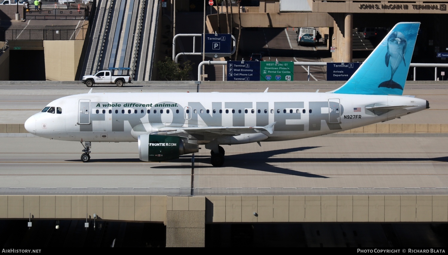 Aircraft Photo of N927FR | Airbus A319-111 | Frontier Airlines | AirHistory.net #656103