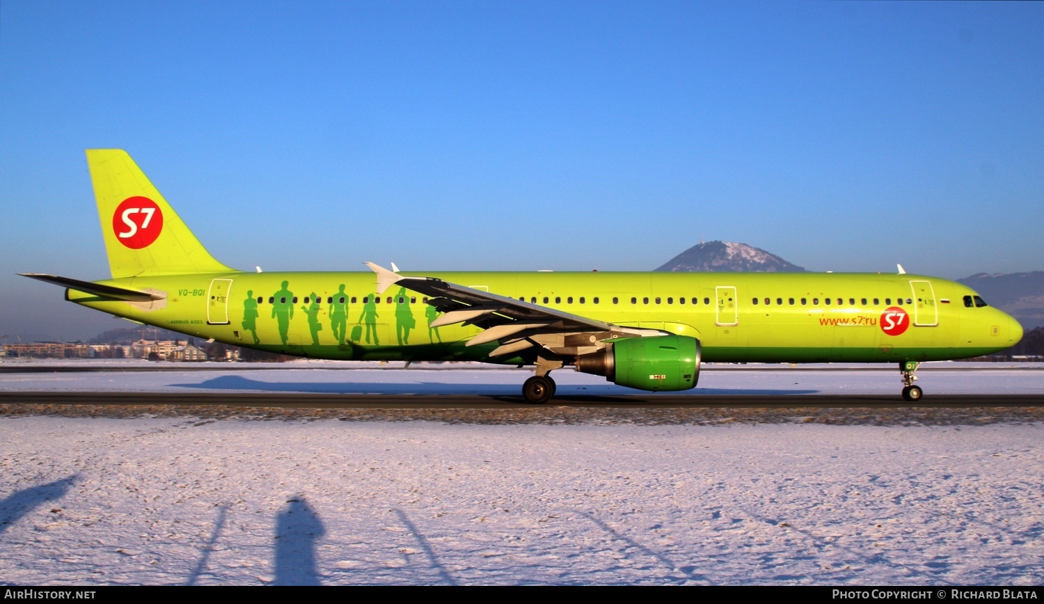 Aircraft Photo of VQ-BQI | Airbus A321-211 | S7 Airlines | AirHistory.net #656359
