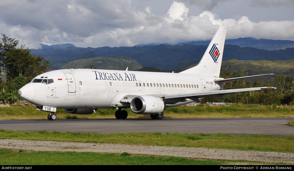 Aircraft Photo of PK-YSE | Boeing 737-3Y0(SF) | Trigana Air | AirHistory.net #656384
