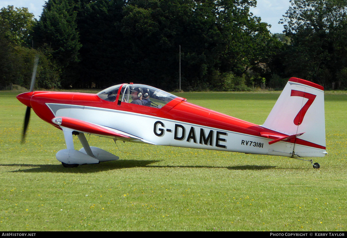 Aircraft Photo of G-DAME | Van's RV-7 | AirHistory.net #656407