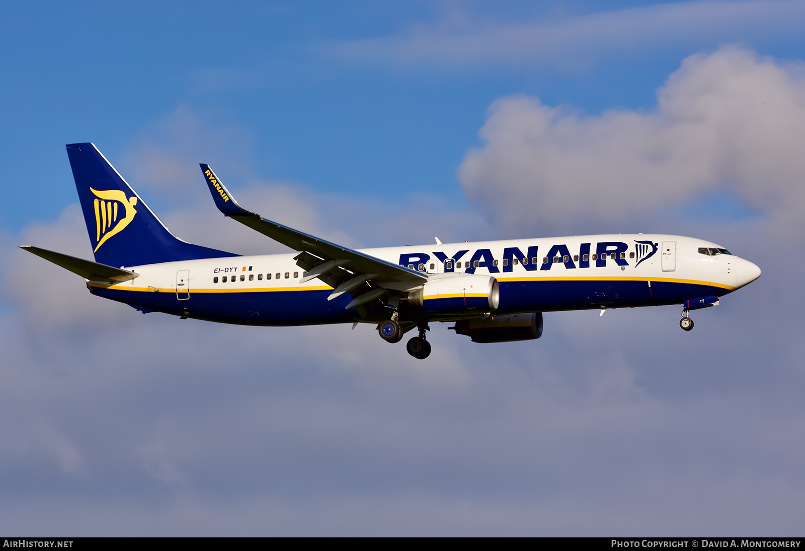Aircraft Photo of EI-DYY | Boeing 737-8AS | Ryanair | AirHistory.net #656408