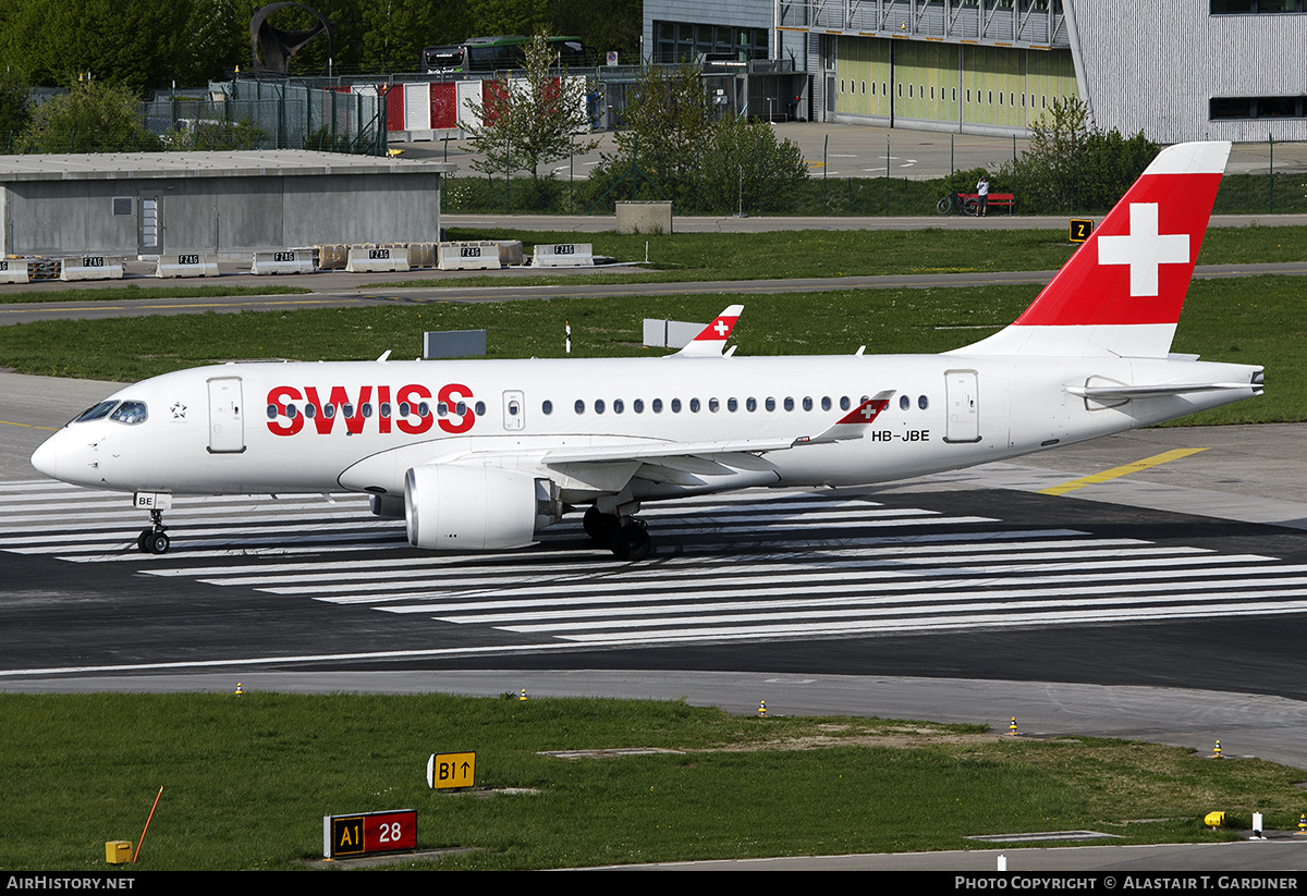 Aircraft Photo of HB-JBE | Bombardier CSeries CS100 (BD-500-1A10) | Swiss International Air Lines | AirHistory.net #656446