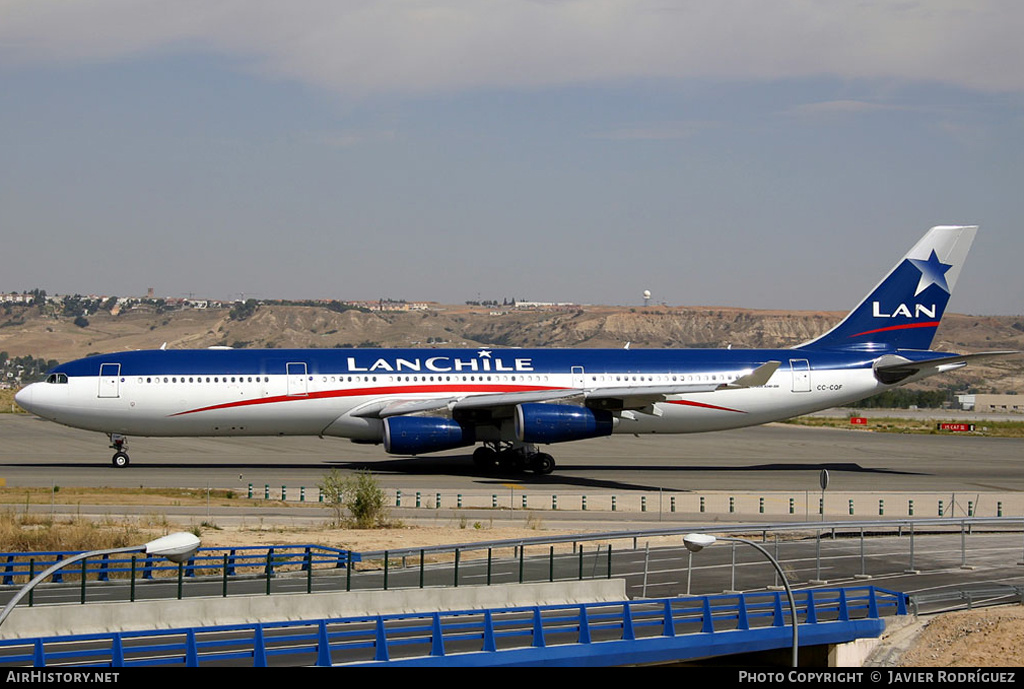 Aircraft Photo of CC-CQF | Airbus A340-313X | LAN Chile - Línea Aérea Nacional | AirHistory.net #656467