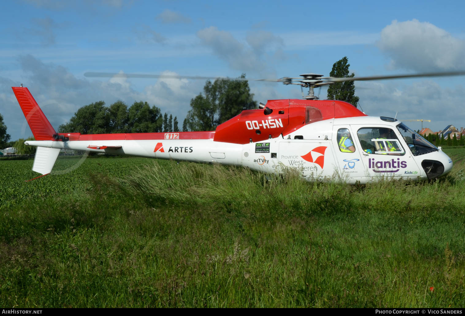 Aircraft Photo of OO-HSN | Aerospatiale AS-355F-2 Ecureuil 2 | HSB - Heli Service Belgium | AirHistory.net #656612