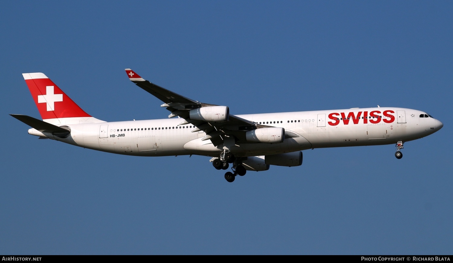 Aircraft Photo of HB-JMB | Airbus A340-313X | Swiss International Air Lines | AirHistory.net #656684