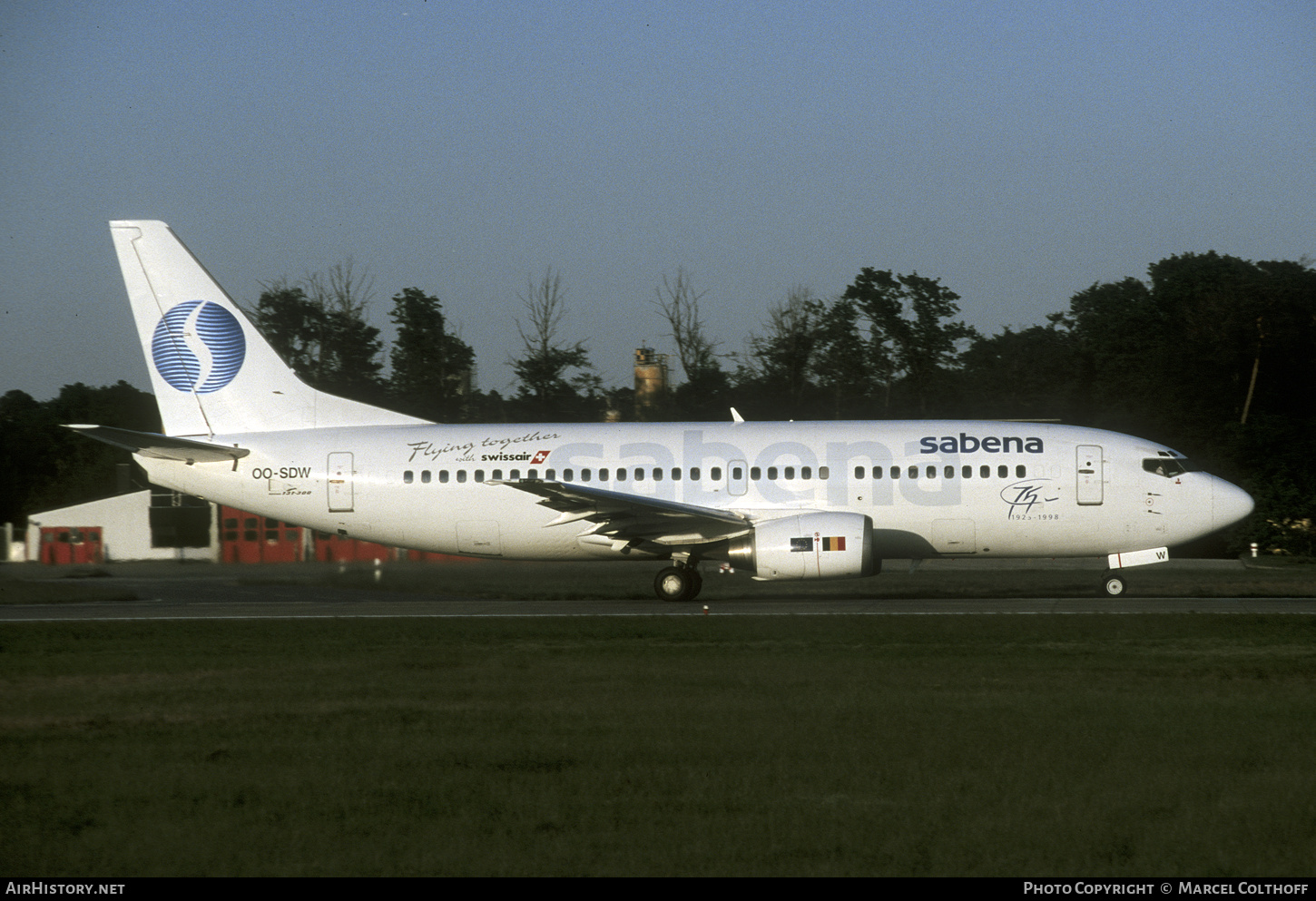 Aircraft Photo of OO-SDW | Boeing 737-329 | Sabena | AirHistory.net #656766