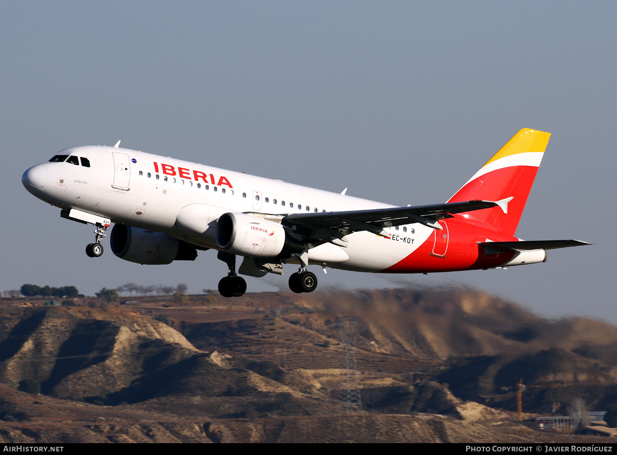 Aircraft Photo of EC-KOY | Airbus A319-111 | Iberia | AirHistory.net #656821