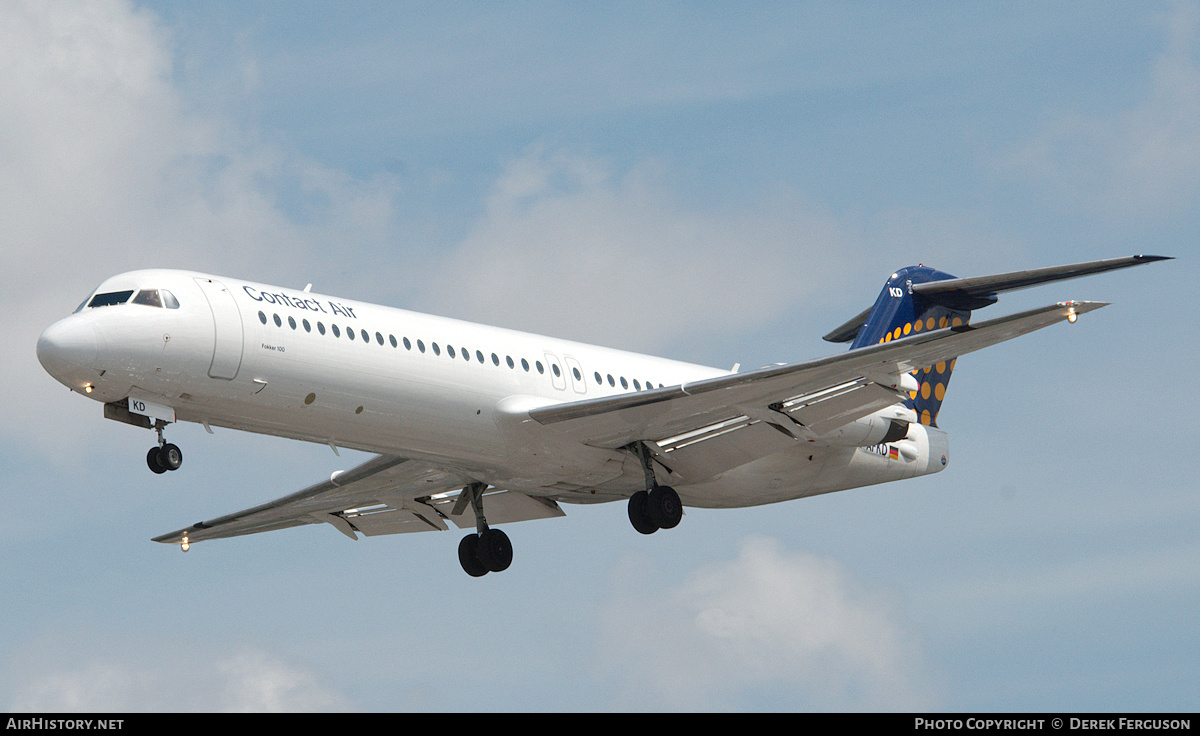 Aircraft Photo of D-AFKD | Fokker 100 (F28-0100) | Contact Air | AirHistory.net #656848