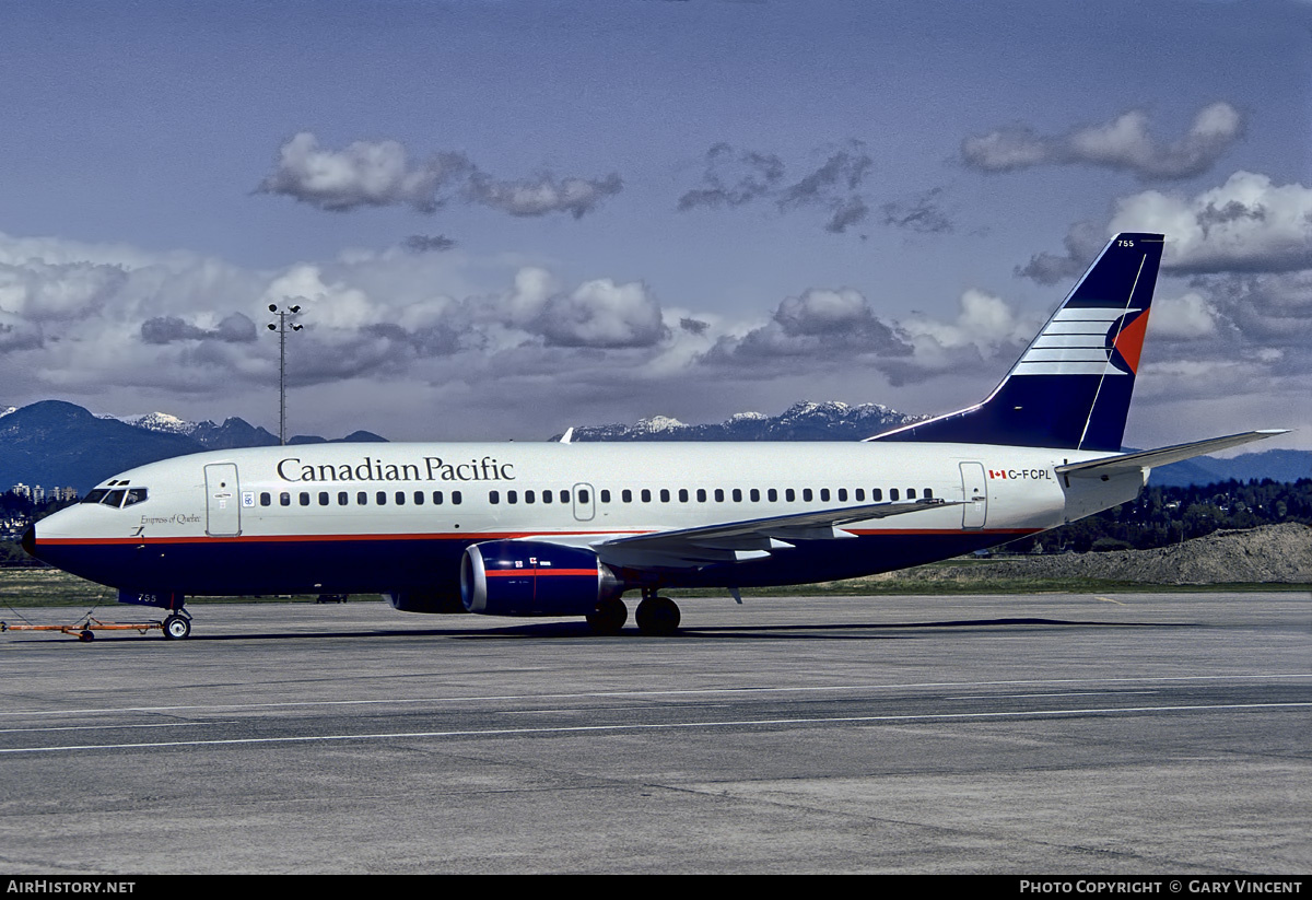 Aircraft Photo of C-FCPL | Boeing 737-317 | Canadian Pacific - Canadien Pacifique | AirHistory.net #656948