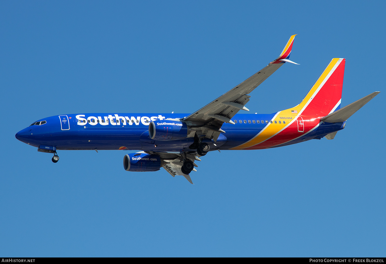 Aircraft Photo of N8614M | Boeing 737-8H4 | Southwest Airlines | AirHistory.net #657080
