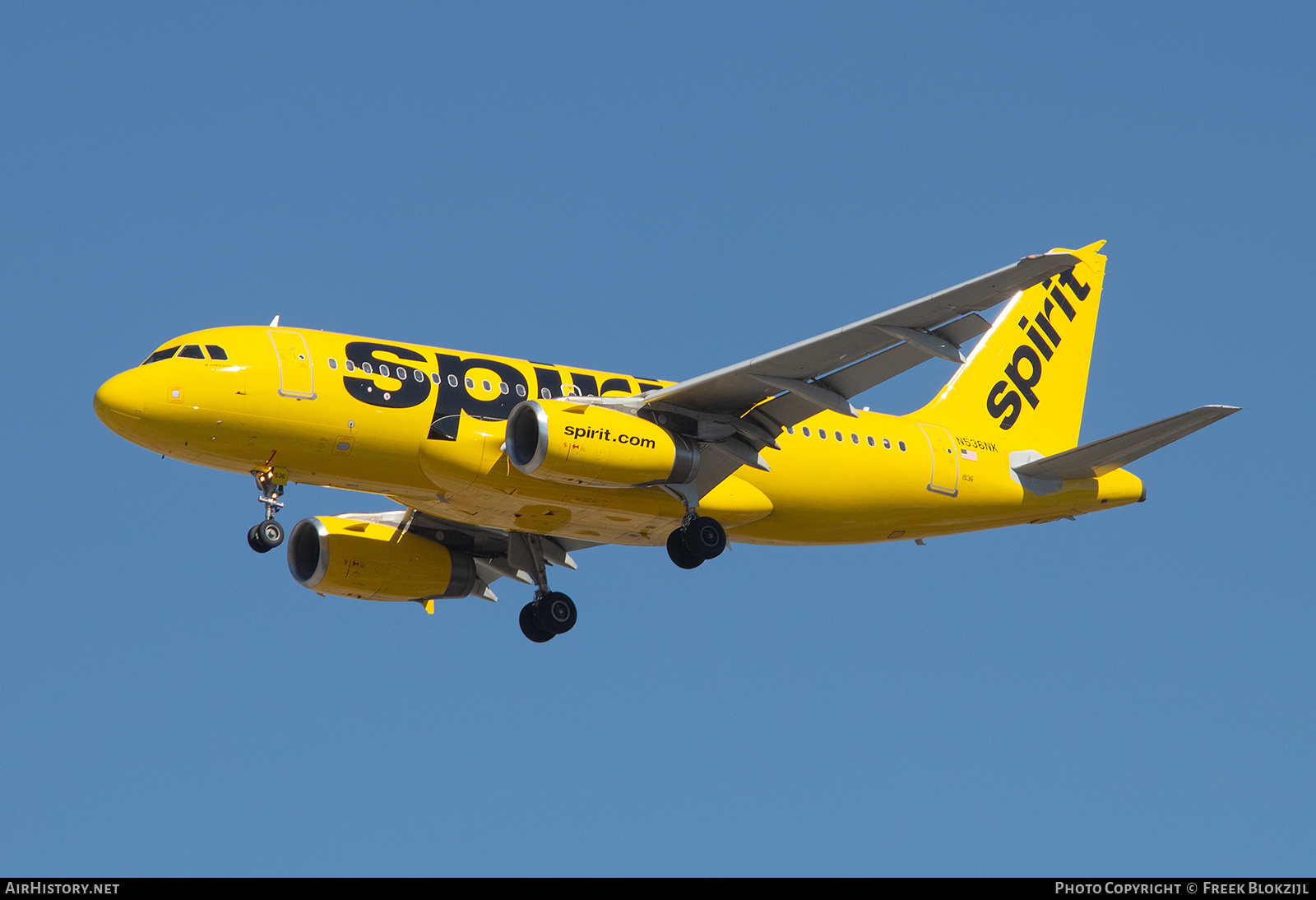 Aircraft Photo of N536NK | Airbus A319-133 | Spirit Airlines | AirHistory.net #657112