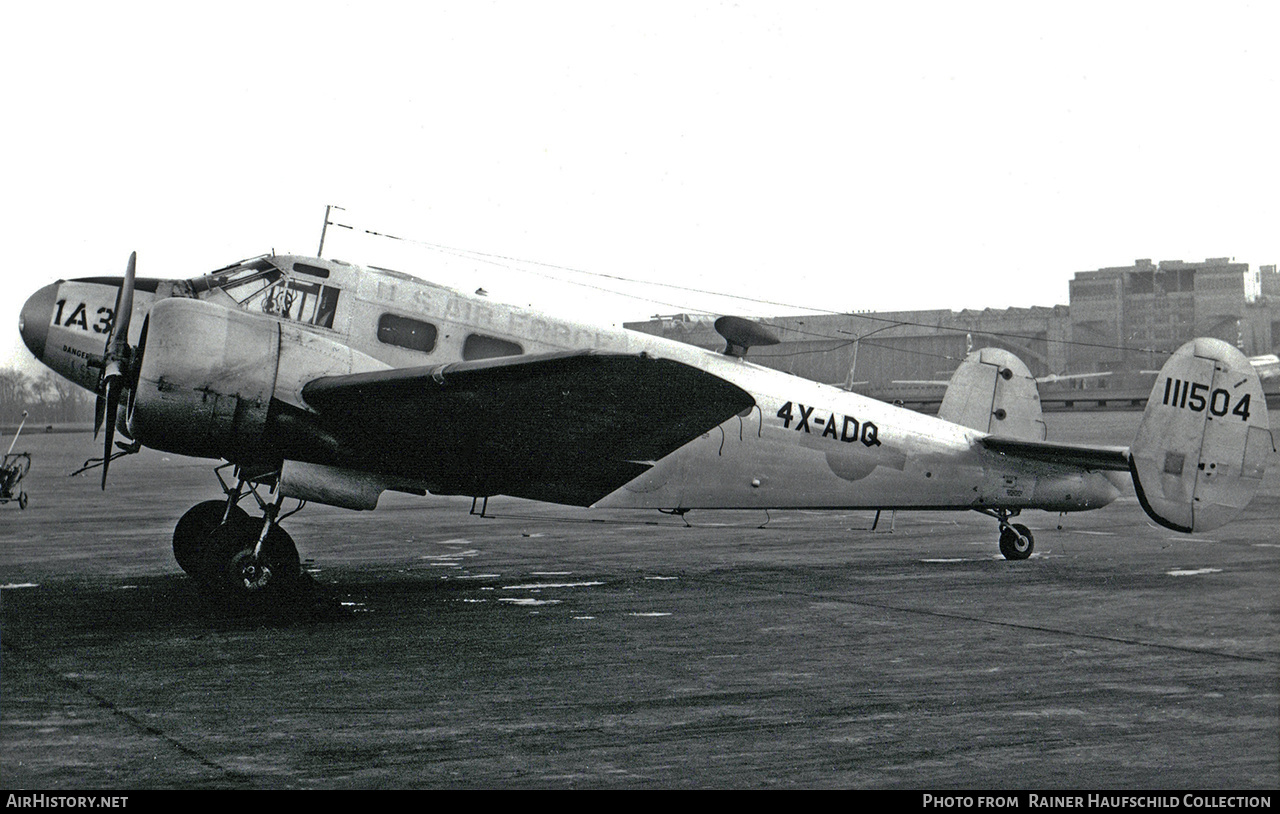 Aircraft Photo of 4X-ADQ / 111504 | Beech C-45H Expeditor | USA - Air Force | AirHistory.net #657174