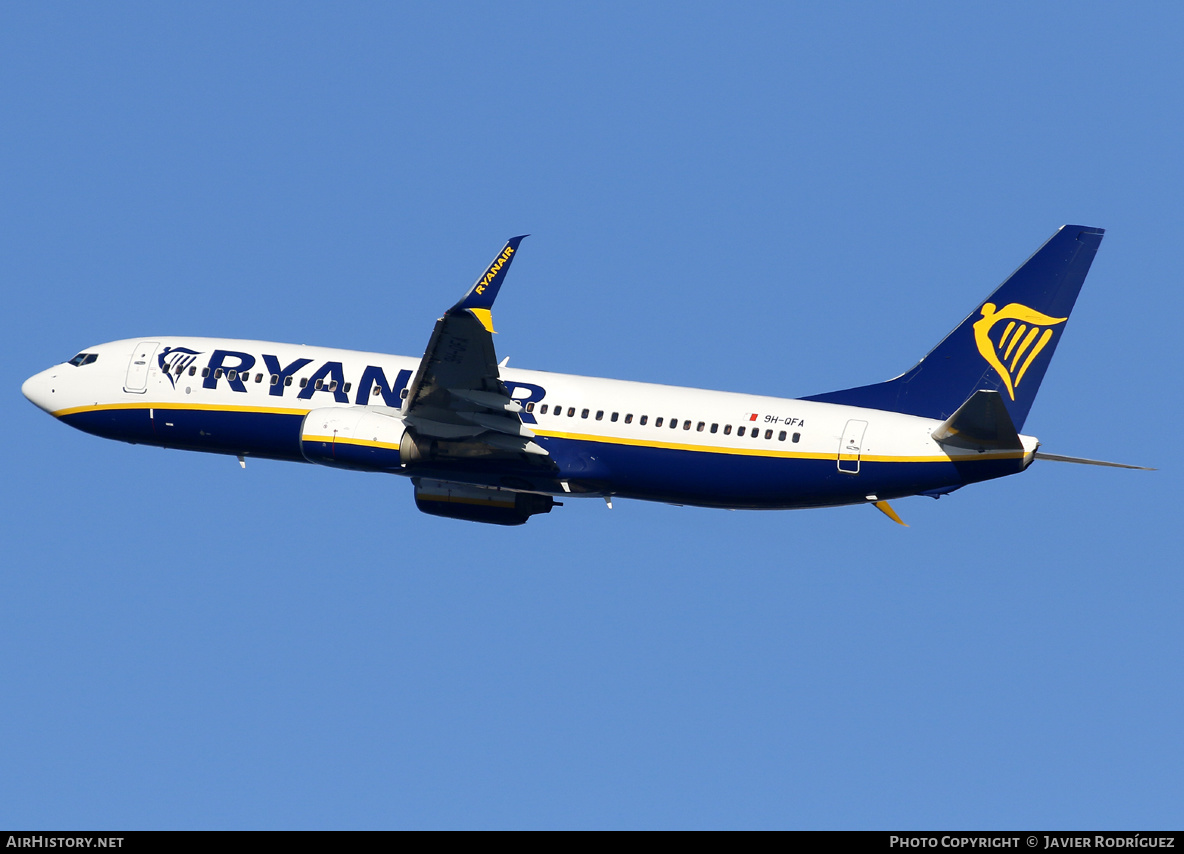 Aircraft Photo of 9H-QFA | Boeing 737-8AS | Ryanair | AirHistory.net #657188