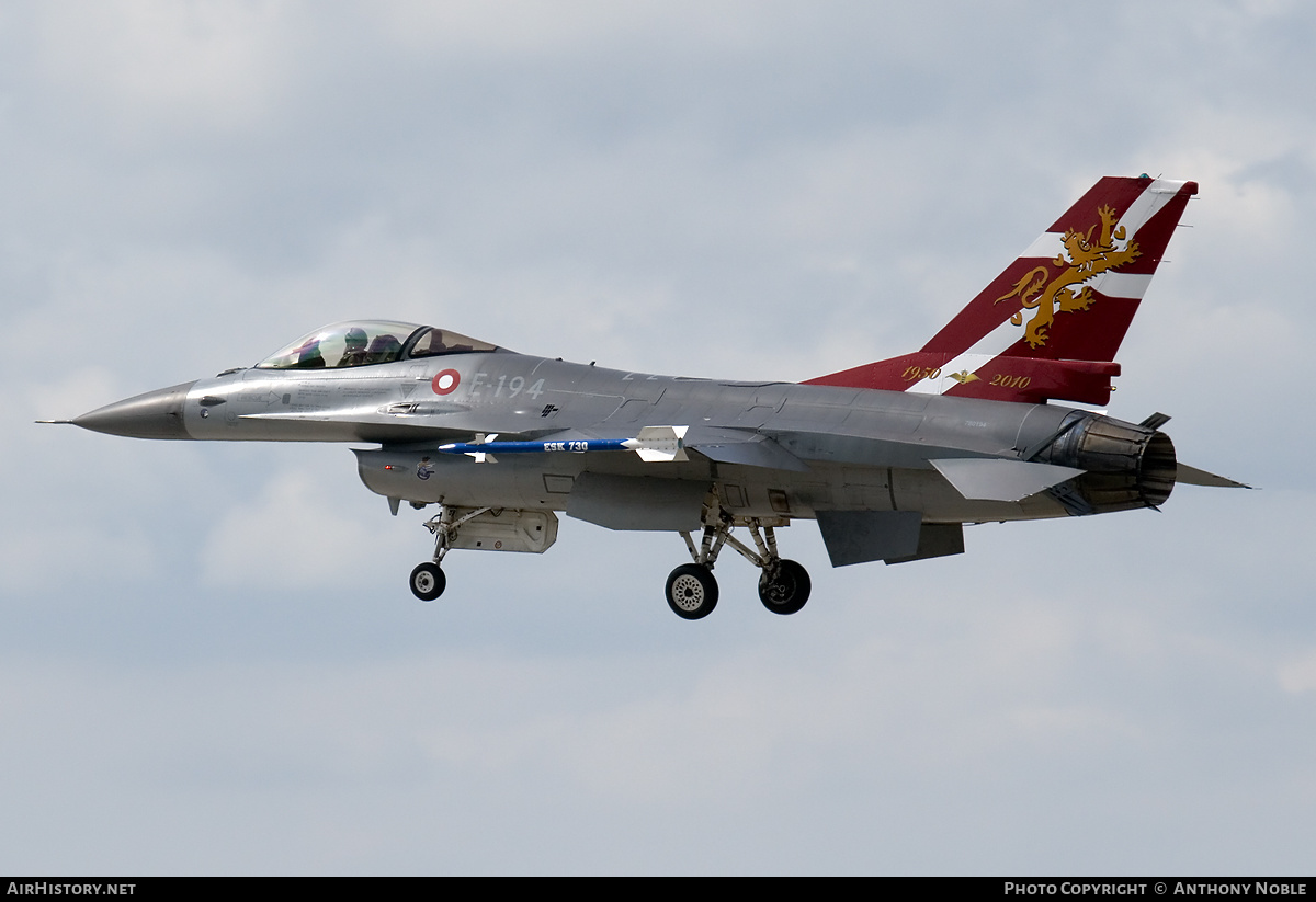 Aircraft Photo of E-194 | General Dynamics F-16AM Fighting Falcon | Denmark - Air Force | AirHistory.net #657193