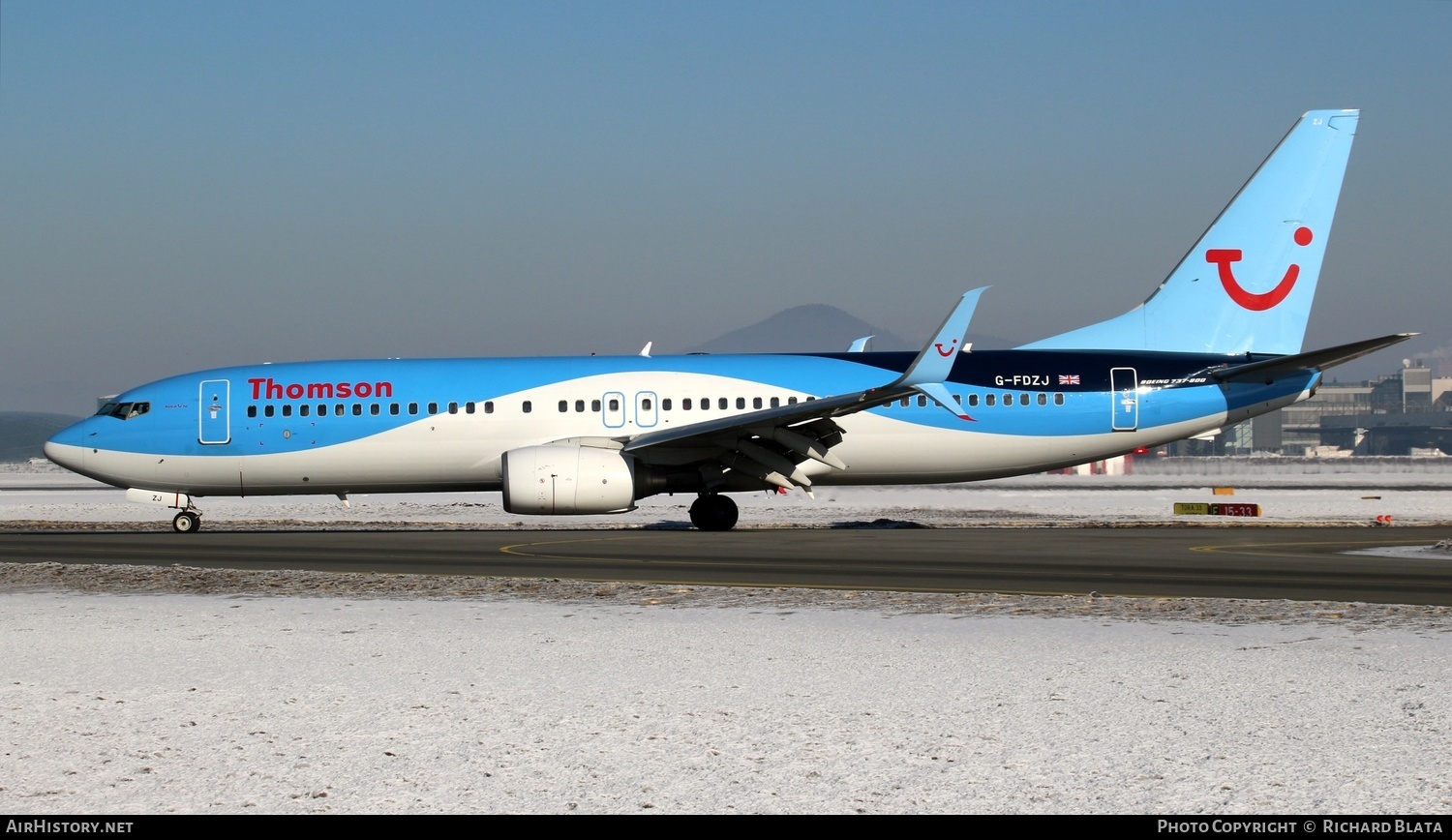 Aircraft Photo of G-FDZJ | Boeing 737-8K5 | Thomson Airways | AirHistory.net #657293