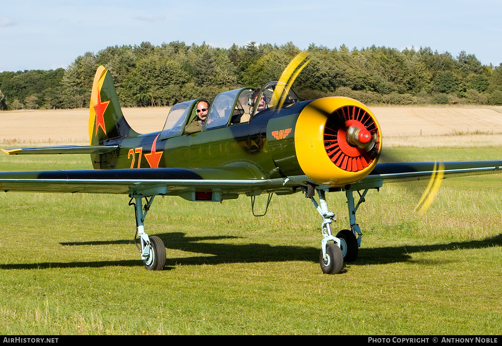 Aircraft Photo of G-YAKX | Yakovlev Yak-52 | Soviet Union - Air Force | AirHistory.net #657302