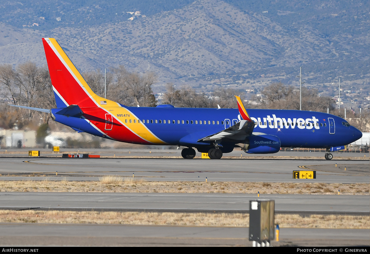 Aircraft Photo of N8547V | Boeing 737-8H4 | Southwest Airlines | AirHistory.net #657352