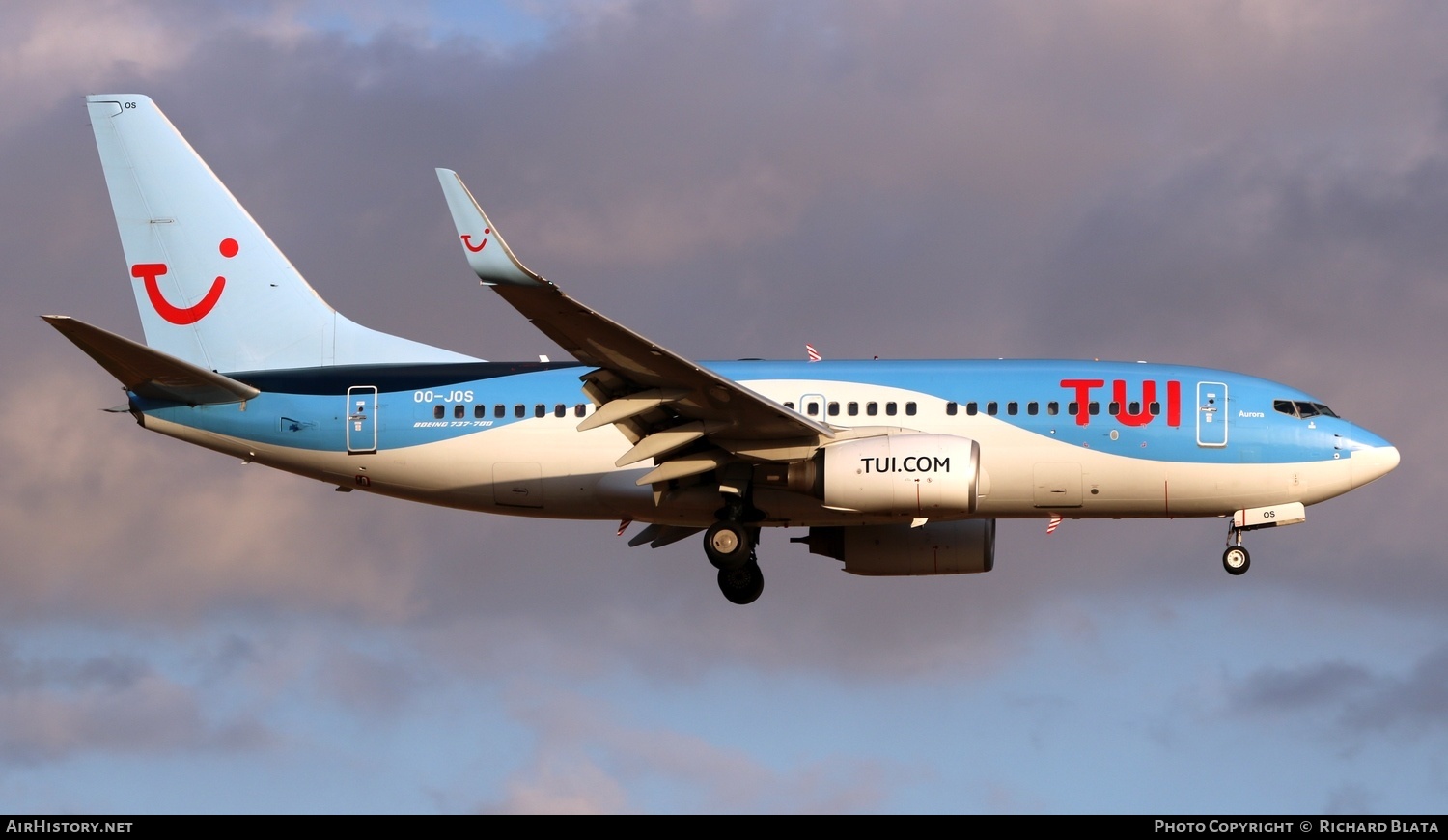 Aircraft Photo of OO-JOS | Boeing 737-7K5 | TUI | AirHistory.net #657497