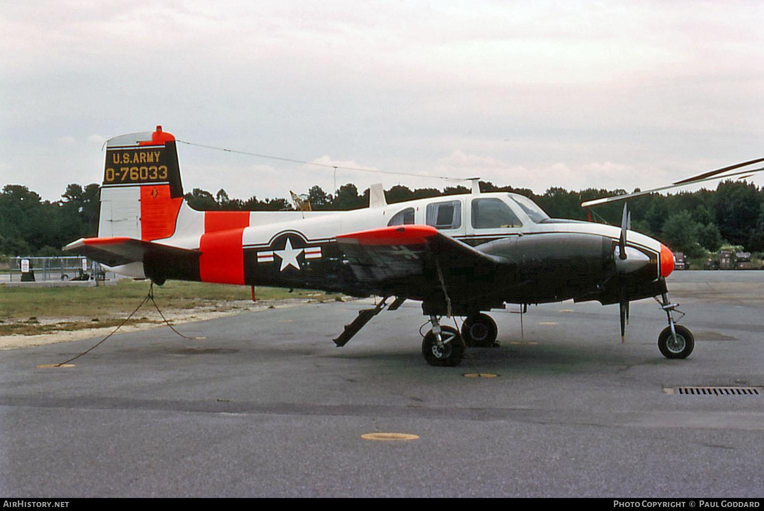 Aircraft Photo of 57-6033 / 0-76033 | Beech U-8D Seminole (50) | USA - Army | AirHistory.net #657515