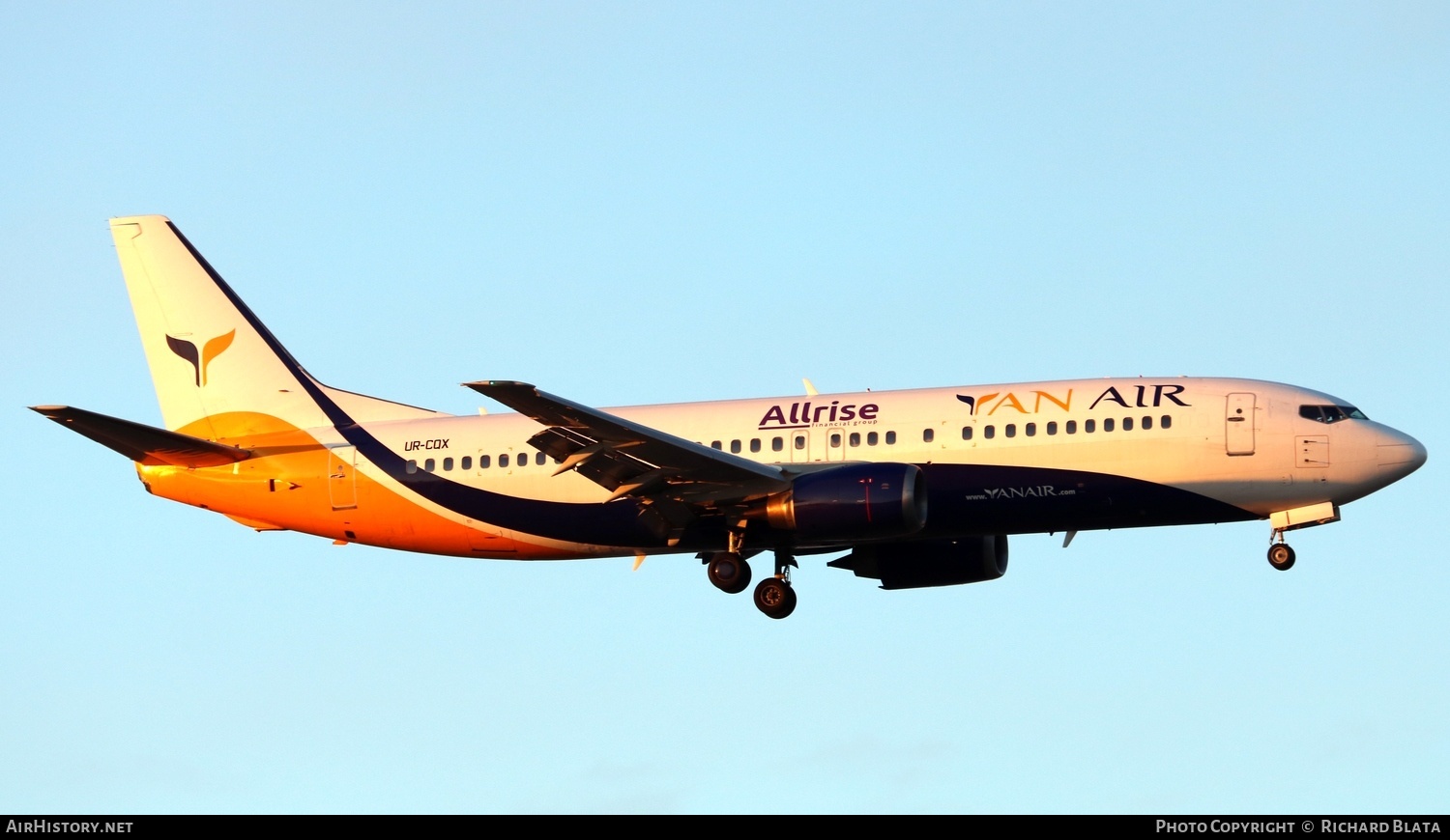 Aircraft Photo of UR-CQX | Boeing 737-4B7 | YanAir | AirHistory.net #657788