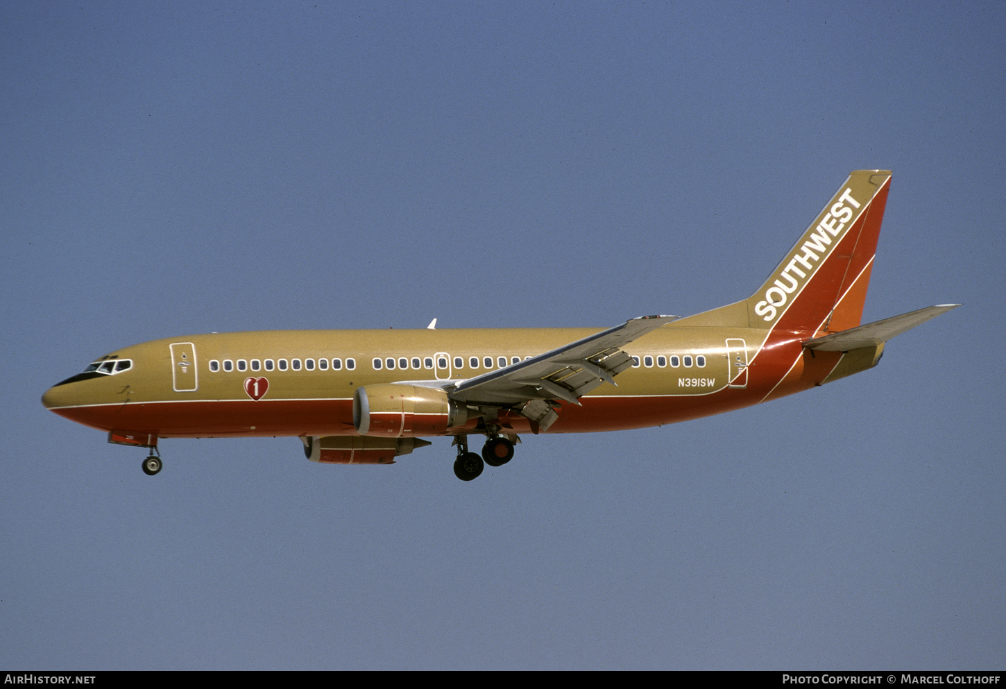 Aircraft Photo of N391SW | Boeing 737-3H4 | Southwest Airlines | AirHistory.net #657993
