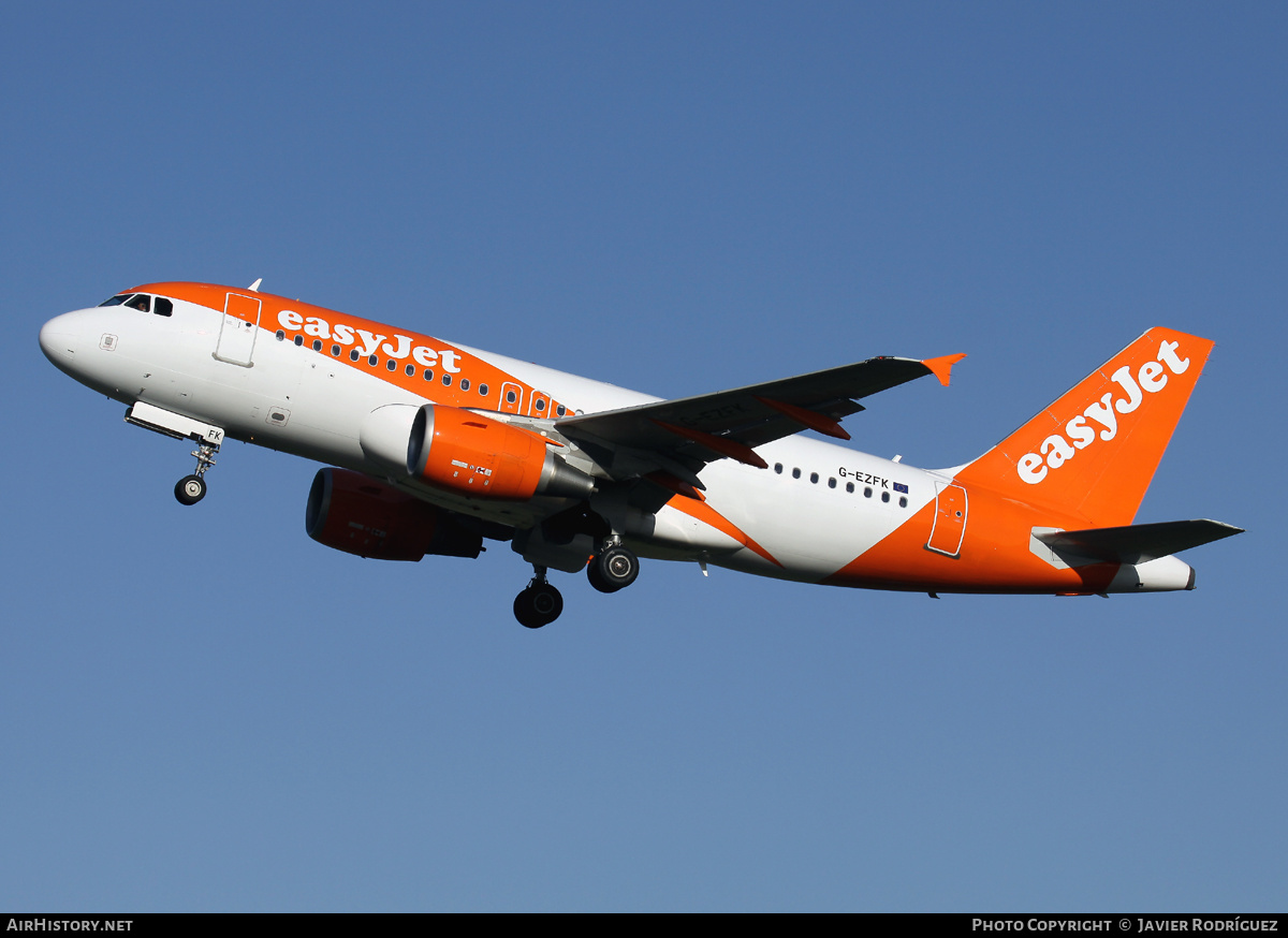 Aircraft Photo of G-EZFK | Airbus A319-111 | EasyJet | AirHistory.net #658085