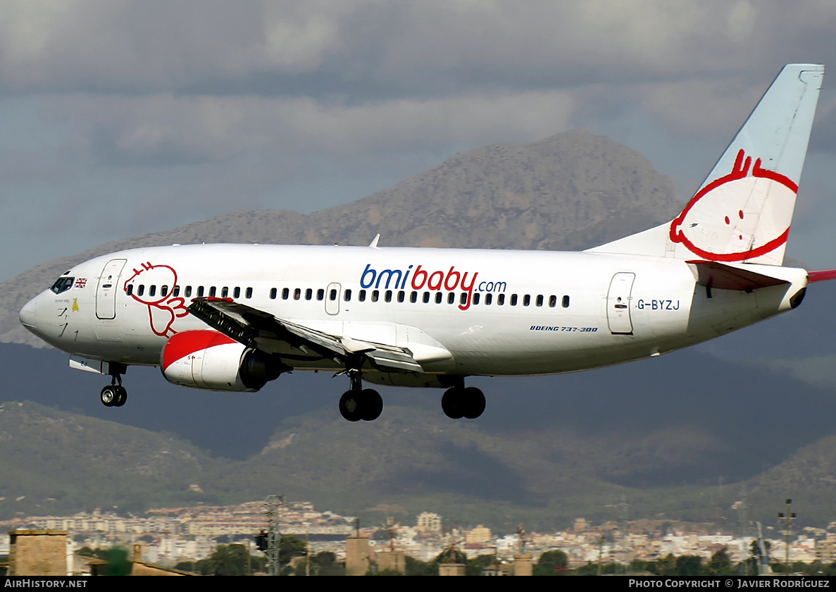 Aircraft Photo of G-BYZJ | Boeing 737-3Q8 | Bmibaby | AirHistory.net #658533