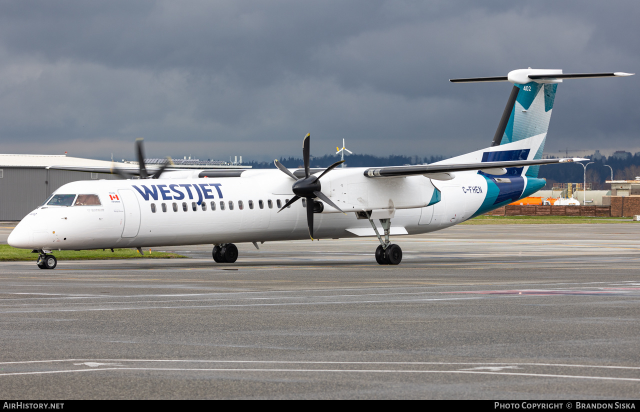 Aircraft Photo of C-FHEN | Bombardier DHC-8-402 Dash 8 | WestJet | AirHistory.net #658570