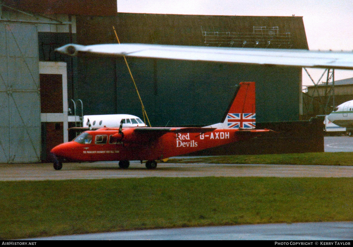 Aircraft Photo of G-AXDH | Britten-Norman BN-2A Islander | Red Devils - Army Parachute Association | AirHistory.net #658582