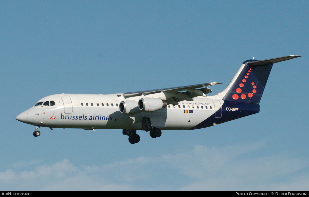 Aircraft Photo of OO-DWF | British Aerospace Avro 146-RJ100 | Brussels Airlines | AirHistory.net #658671