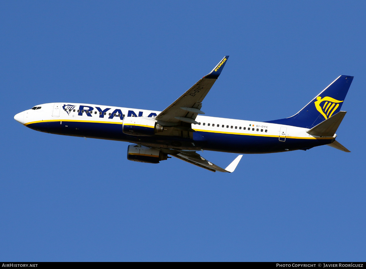 Aircraft Photo of EI-DYC | Boeing 737-8AS | Ryanair | AirHistory.net #658764
