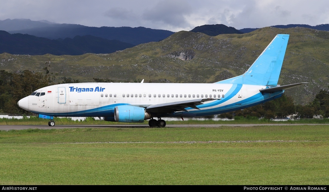 Aircraft Photo of PK-YSV | Boeing 737-330(QC) | Trigana Air | AirHistory.net #658791