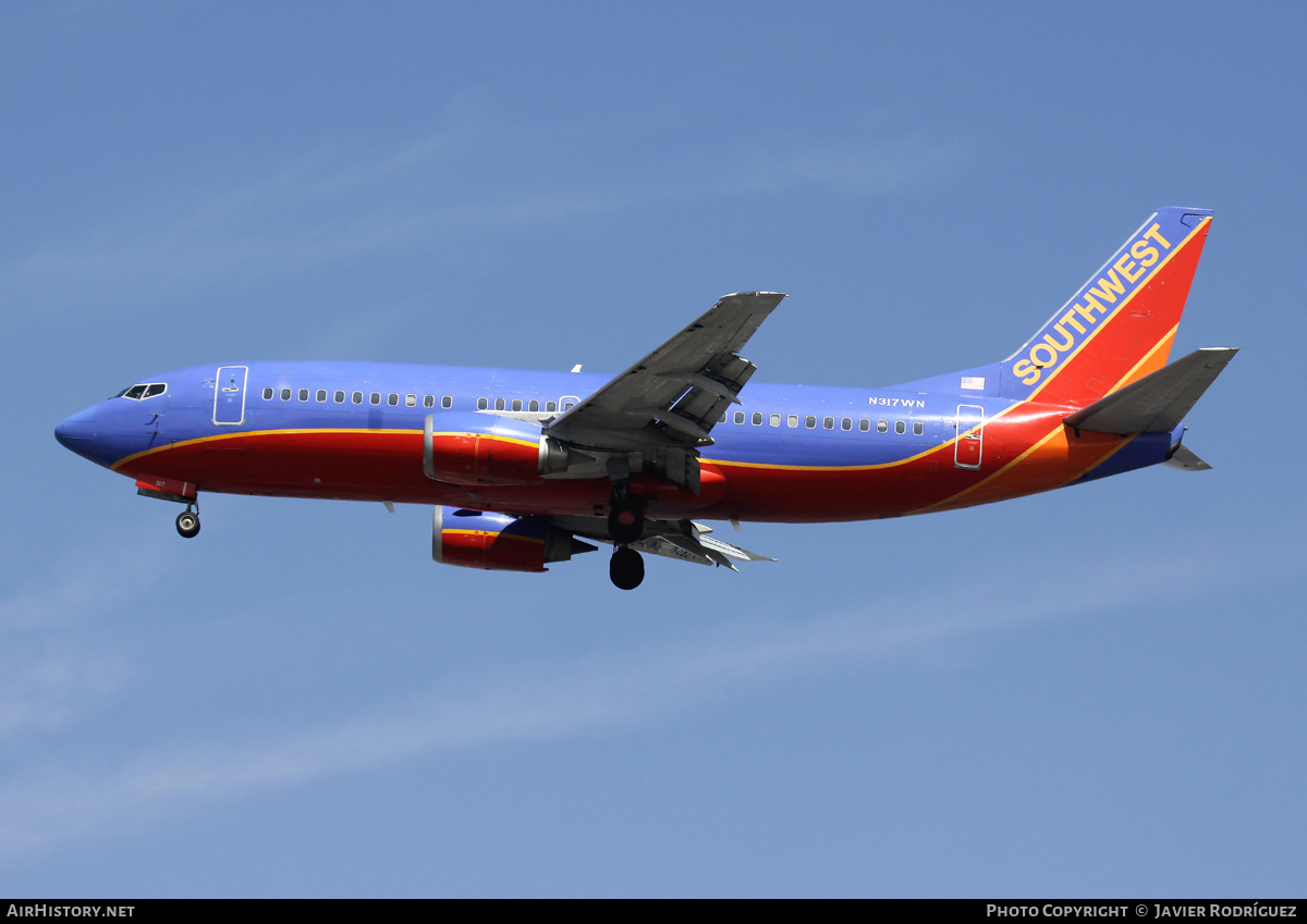 Aircraft Photo of N317WN | Boeing 737-3Q8 | Southwest Airlines | AirHistory.net #659066