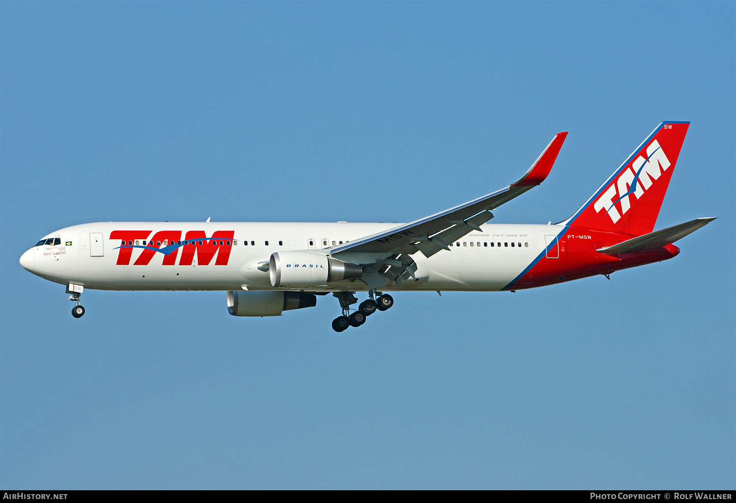 Aircraft Photo of PT-MSW | Boeing 767-316/ER | TAM Linhas Aéreas | AirHistory.net #659132