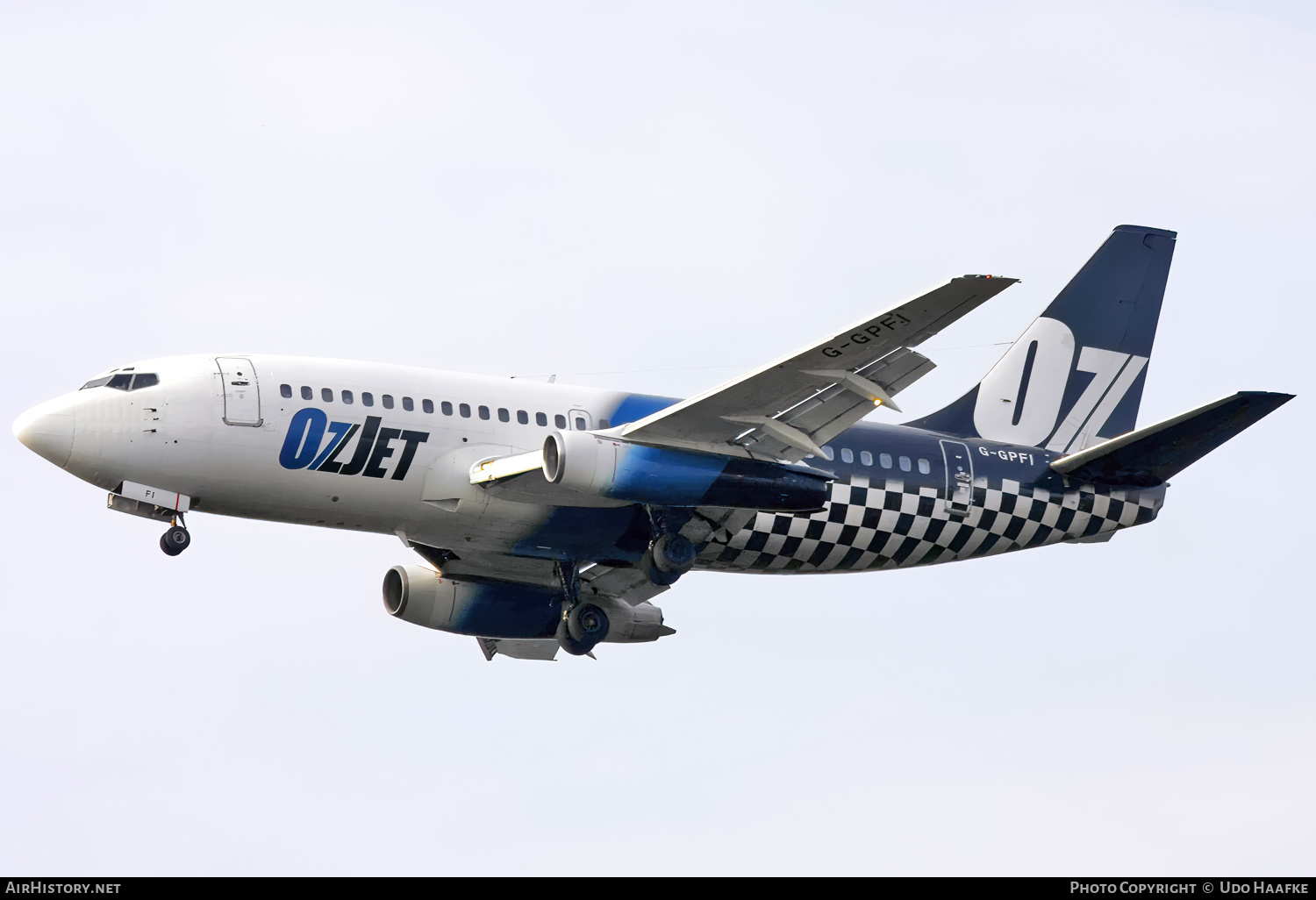 Aircraft Photo of G-GPFI | Boeing 737-229/Adv | OzJet Airlines | AirHistory.net #659154