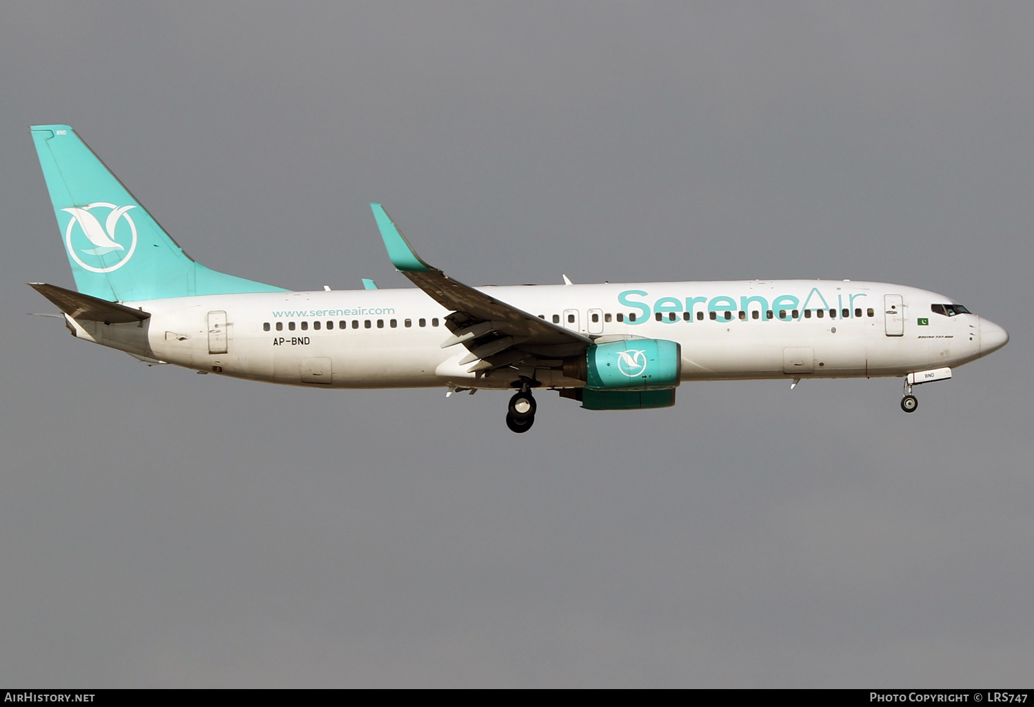 Aircraft Photo of AP-BND | Boeing 737-8GJ | Serene Air | AirHistory.net #659162