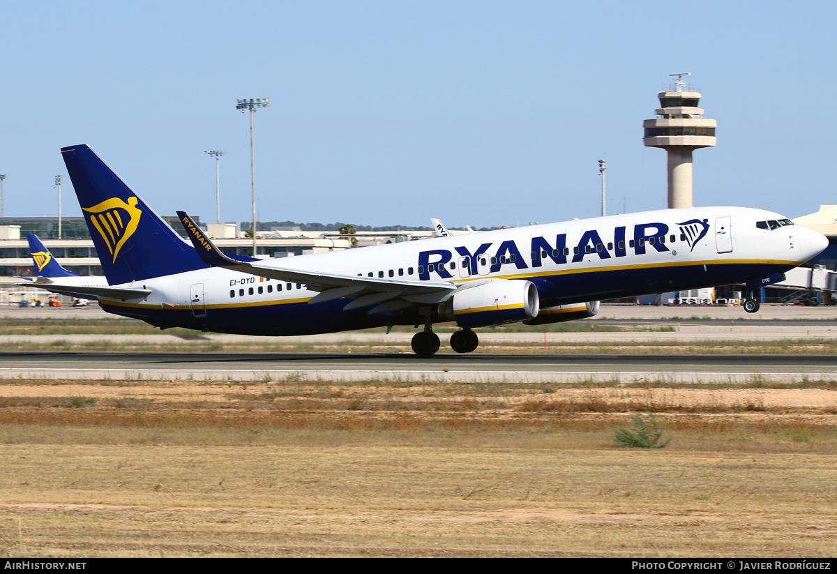 Aircraft Photo of EI-DYD | Boeing 737-8AS | Ryanair | AirHistory.net #659202