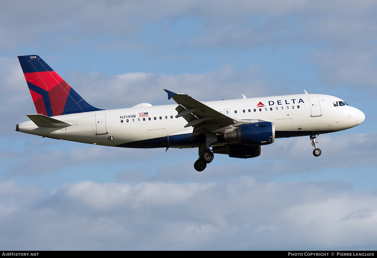 Aircraft Photo of N314NB | Airbus A319-114 | Delta Air Lines | AirHistory.net #659231