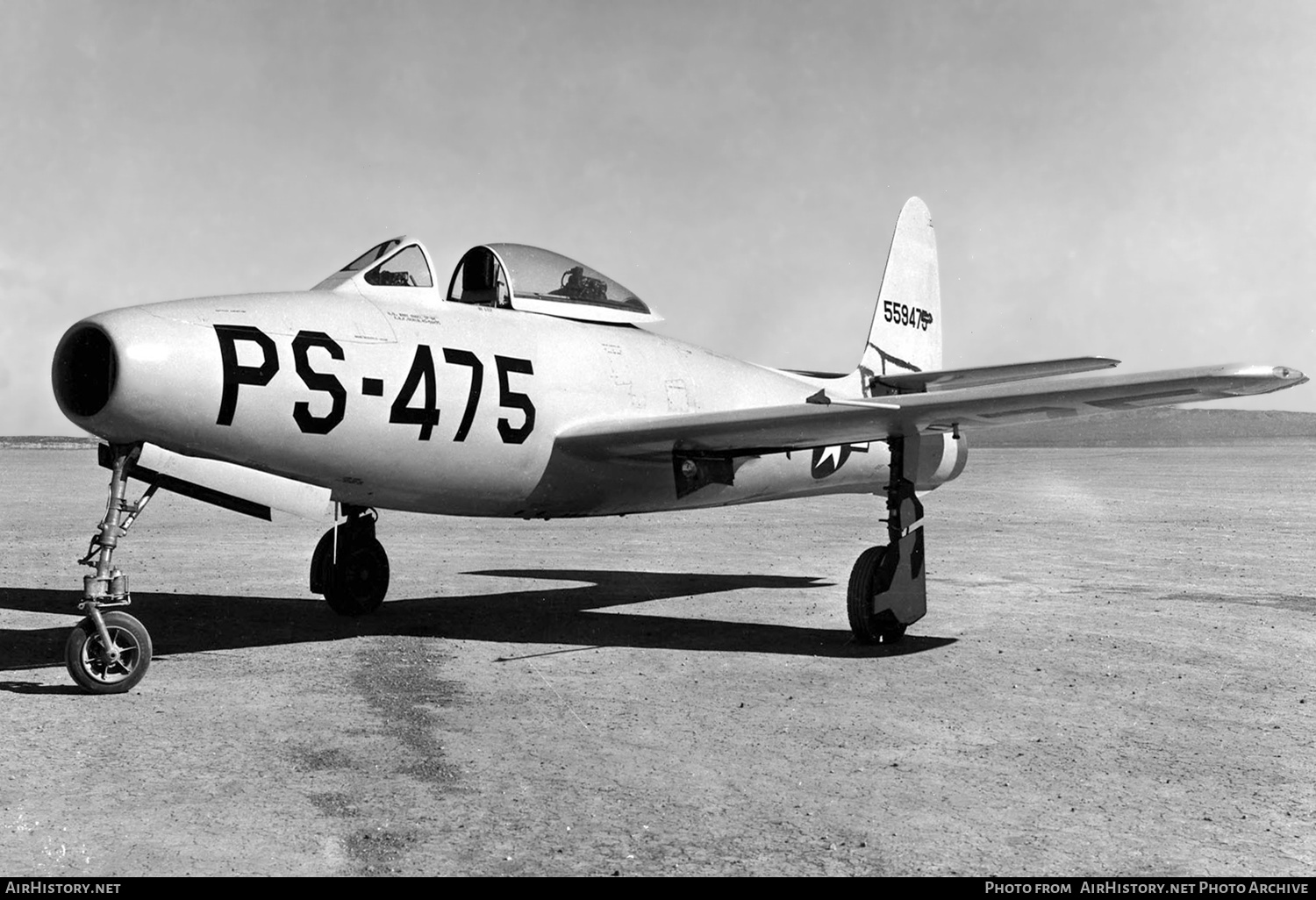 Aircraft Photo of 45-59475 / 559475 | Republic XP-84 Thunderjet | USA - Air Force | AirHistory.net #659257