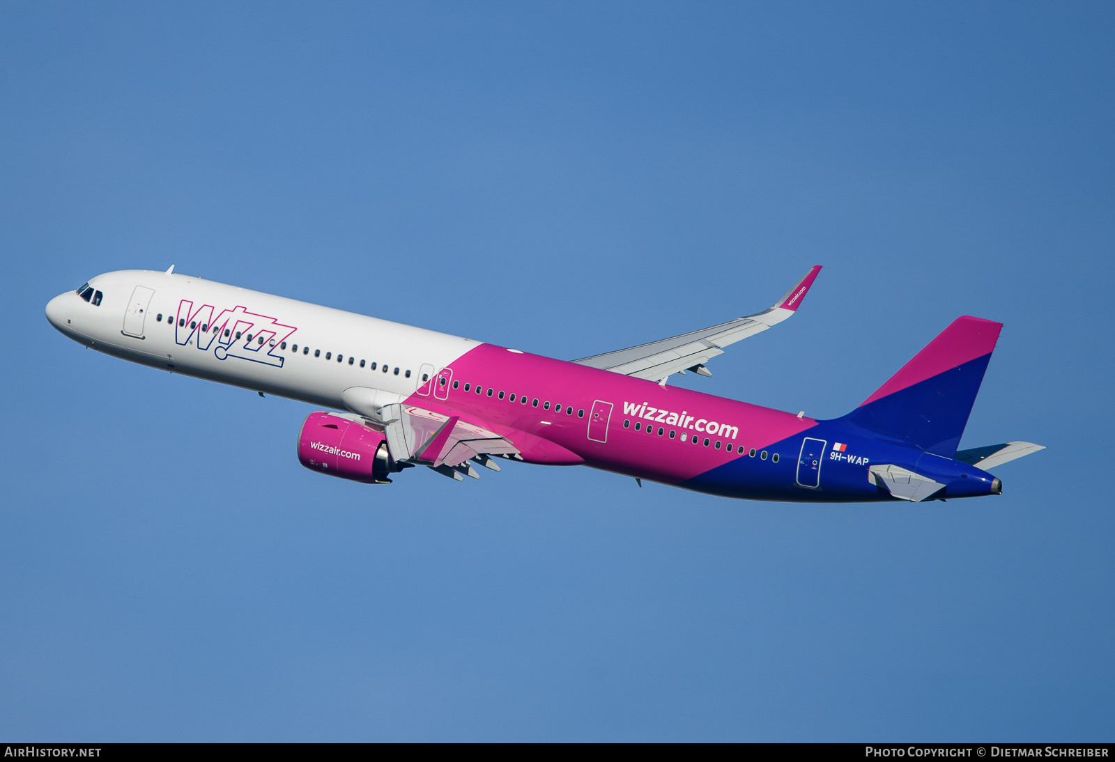 Aircraft Photo of 9H-WAP | Airbus A321-271NX | Wizz Air | AirHistory.net #659327