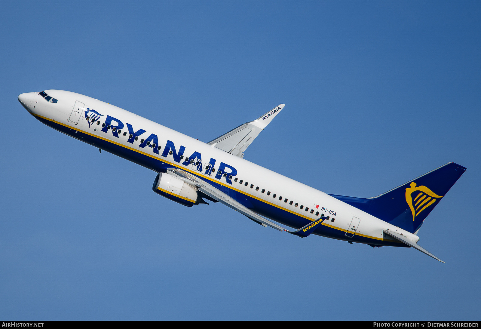 Aircraft Photo of 9H-QBK | Boeing 737-8AS | Ryanair | AirHistory.net #659340
